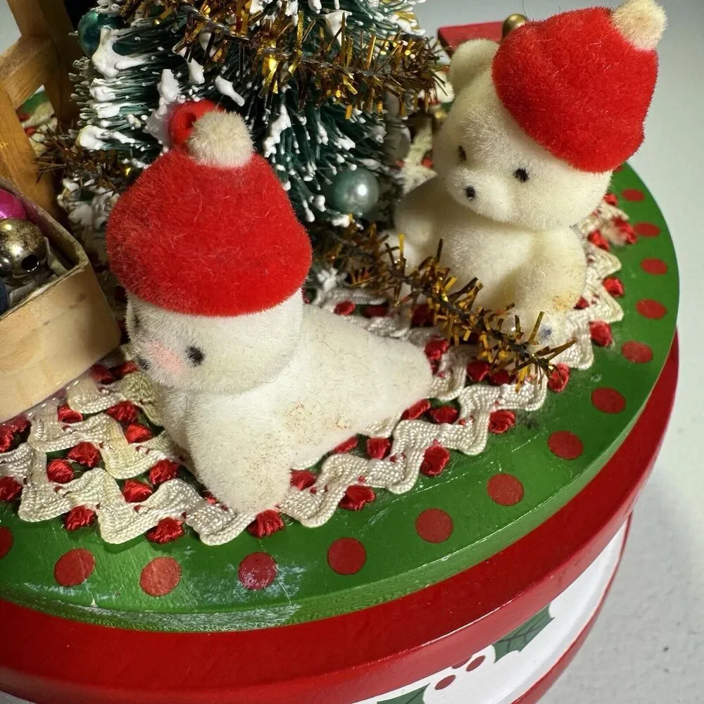 Rare Enesco 1986 X-mas Tree Gifts Revolving Musical | Vintage Christmas‎ #313327